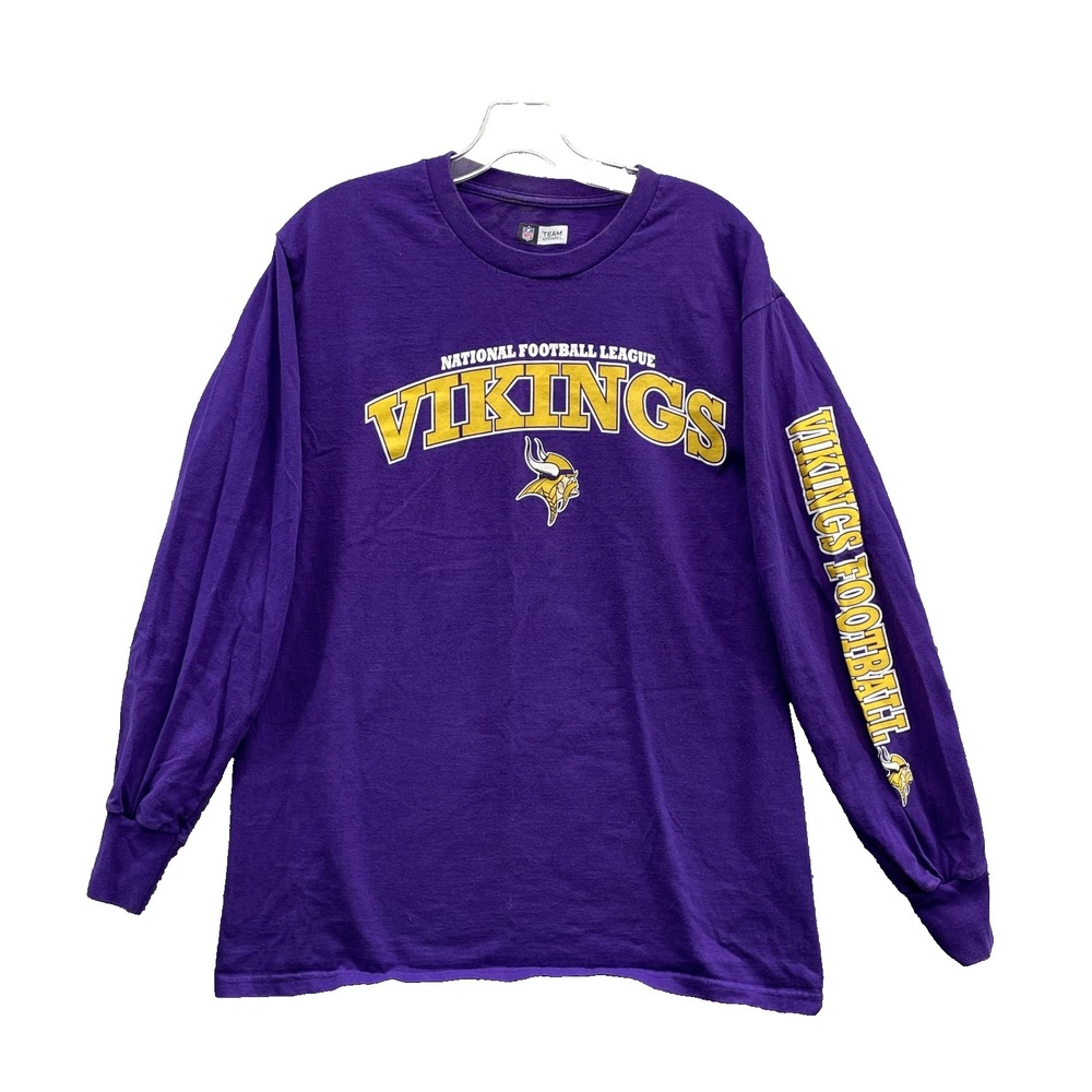 NFL Minnesota Viking T-Shirt Men Medium Long Sleeve Team Sportswear USA Football